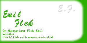 emil flek business card